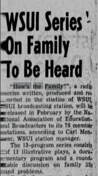 The Daily Iowan coverage of "How's the Family?" on January 2, 1955.