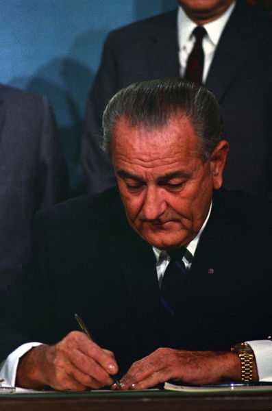 P﻿resident Lyndon B. Johnson signing the Public Broadcasting Act of 1967. LBJ Library. [https://commons.wikimedia.org/wiki/File:L.B._Johnson_signing_Public_Broadcasting_Act_of_1967.jpg](https://commons.wikimedia.org/wiki/File:L.B._Johnson_signing_Public_Broadcasting_Act_of_1967.jpg)