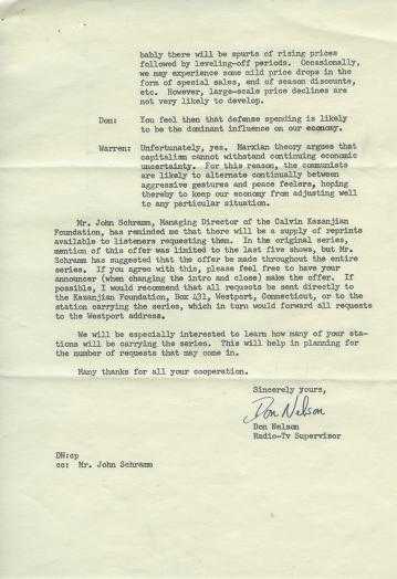 Another example of Communism's threat, in [this letter from Don Nelson to Robert Underwood, Jr. (June 30, 1958)](/document/naeb-b072-f01/#170) regarding “updates” made to Stretching Your Family Income to prepare it for NAEB distribution. See also [World Politics](/search/?f=subject:World%20Politics) and [U.S. Government](/search/?f=subject:U.S.%20Government) themes in the collection.